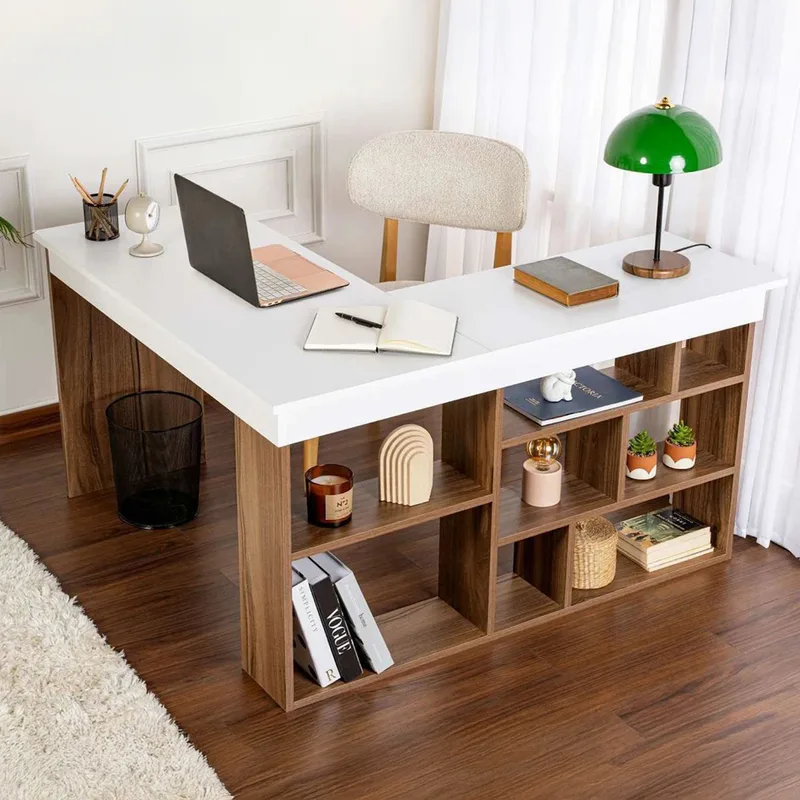 Γραφείο Vesper - Venezia Walnut, White 241Nrd1112 (130x72x120)