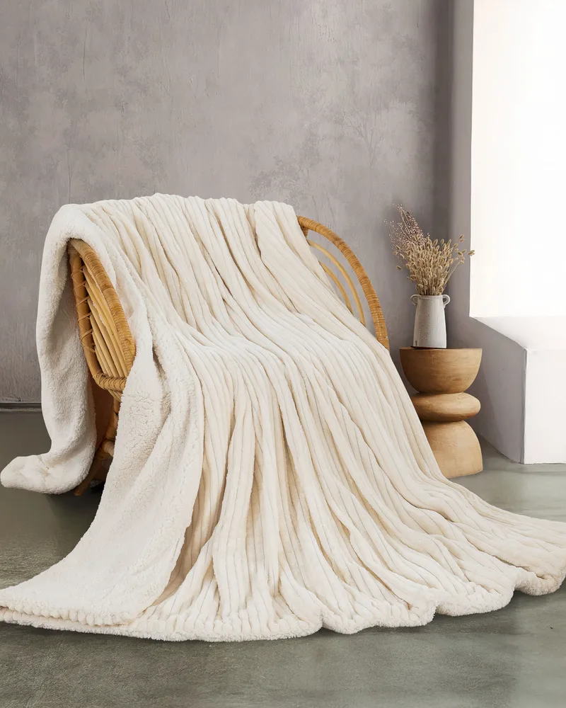 Κουβέρτα Fleece Υπέρδιπλη Jollein Ecru (220x240), Rythmos Home