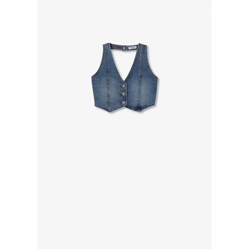 Γιλέκο τζιν κορίτσι Tiffosi-10059465-M110-Denim