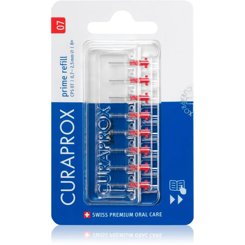 Curaprox Prime Refill ανταλλακτικά μεσοδόντια βουρτσάκια σε κυψέλη CPS 07 0,7 - 2,5 mm 8 τμχ