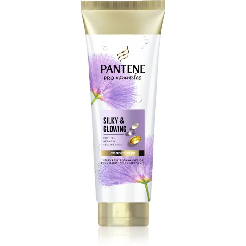 Pantene Pro-V Miracles Silky & Glowing αποκαταστατικό κοντίσιονερ κερατίνης 160 ml