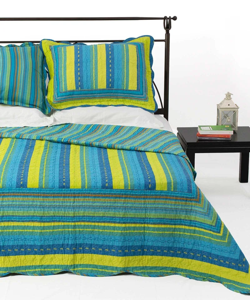 Σετ Κουβερλί Υπέρδιπλο Silk Fashion 8013 Μπλέ 220x240