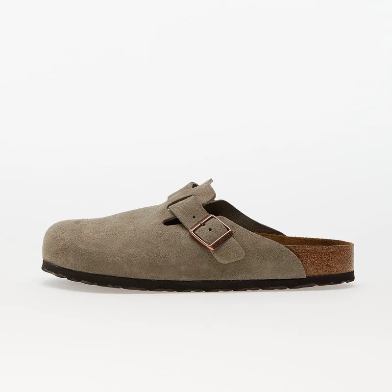 Sneakers Birkenstock Boston Soft Footbed Velvet Leather Taupe EUR 43