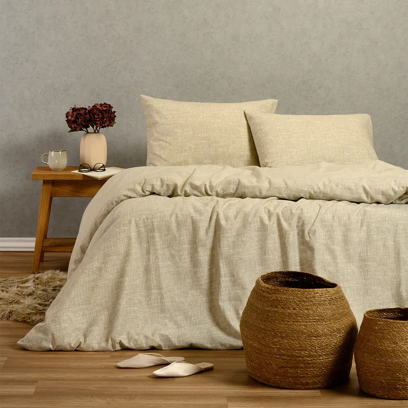 Φανελένια Παπλωματοθήκη Μονή (165x245) Melinen Winter Line Farrel Grey