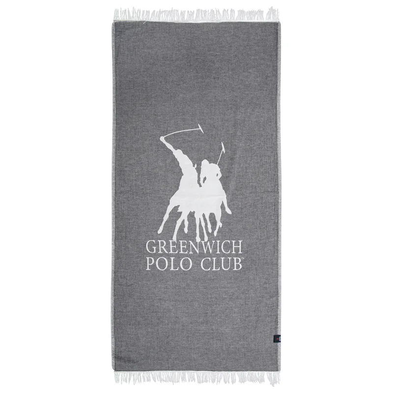 Greenwich polo club πετσετα θαλασσησ 85χ170 3903 γκρι, ιβουαρ