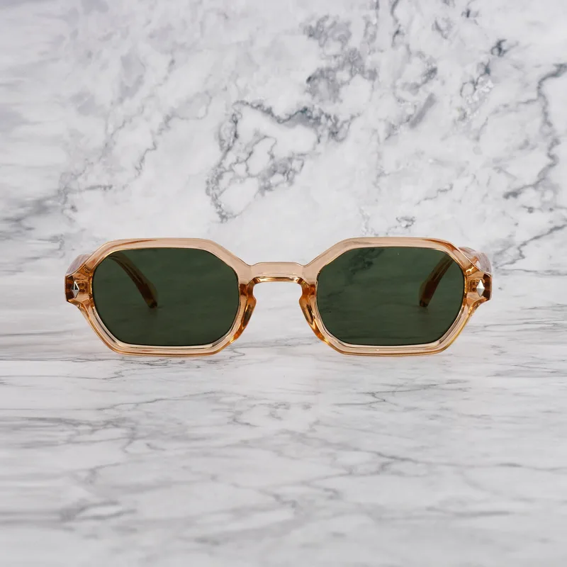 STEPH 18EP8 - STEPH - CHAMPAGNE - GREEN Sunglasses | Champagne | Green Shades | Explicit Poets Sunglasses