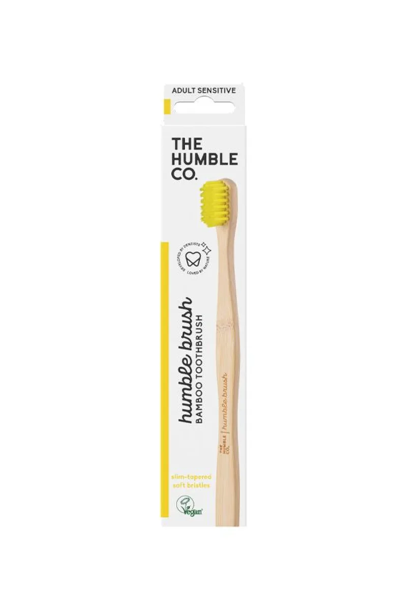 Οδοντοβουρτσα Απο Bamboo Για Ευαισθητα Δοντια & Ουλα The Humble Co. Κίτρινο