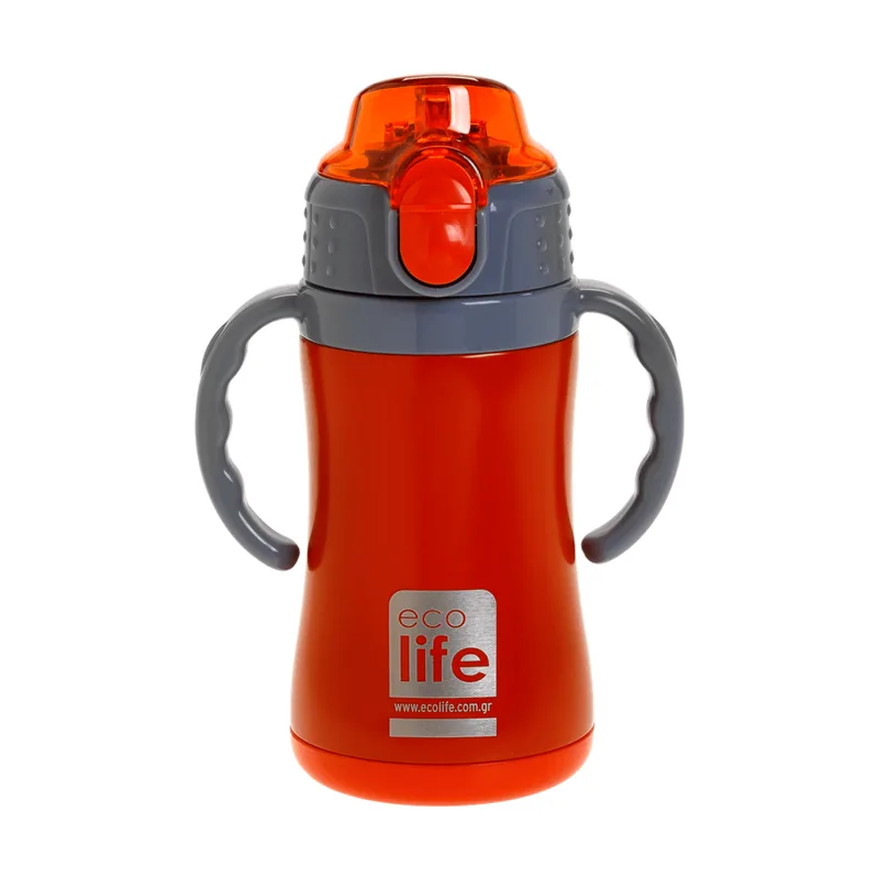 ECOLIFE ΜΕΤΑΛΛΙΚΟ ΘΕΡΜΟΣ ΠΑΙ∆ΙΚΟ 300ml -ΚΟΚΚΙΝΟ