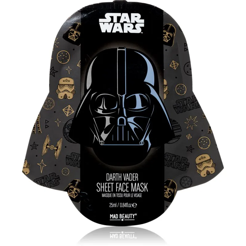 Mad Beauty Star Wars Darth Vader Αντιοξειδωτική Υφασμάτινη μάσκα με εκχύλισμα τσαγιού 25 ml