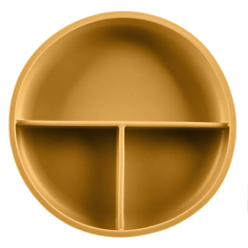 Zopa Silicone Divided Plate πιάτο με χωρίσματα με βεντούζα Mustard Yellow 1 τμχ