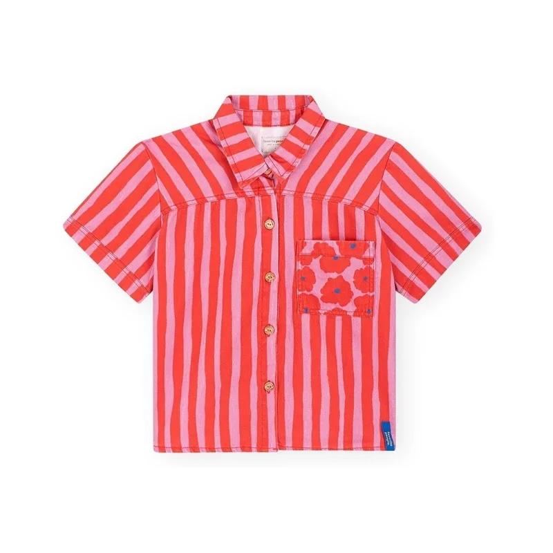 Πουκάμισο με κοντά μανίκια Favorite People Napoli Shirt - Flowers
