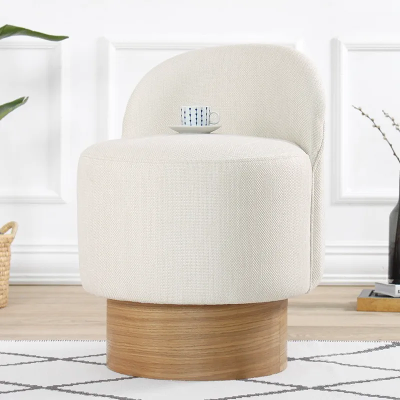 Πουφ Barren Puf - Cream 209Flf1390 (Φ47x44)