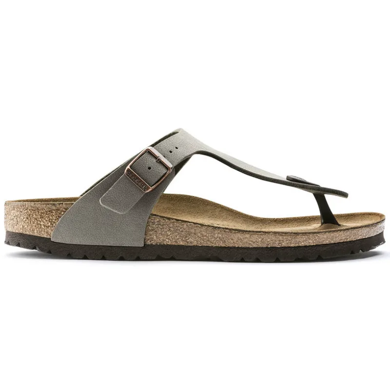 Γυναικείες Ανατομικές Παντόφλες Birkenstock Gizeh Birko-Flor Stone Nubuck 0043391 Regular Fit