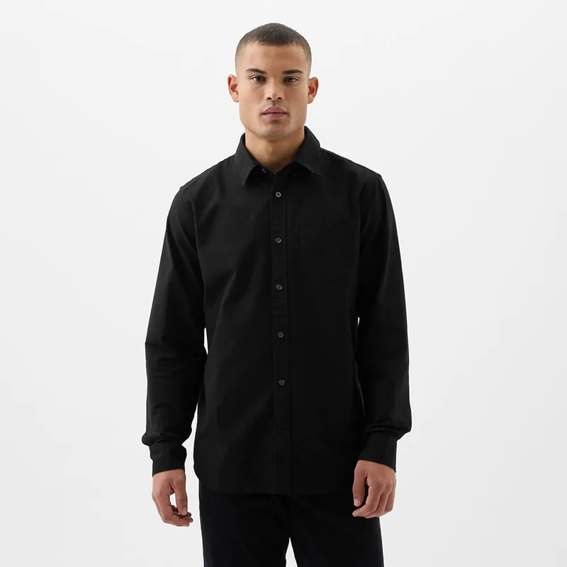 Πουκάμισο GAP Stardard Oxford Shirt True Black XL