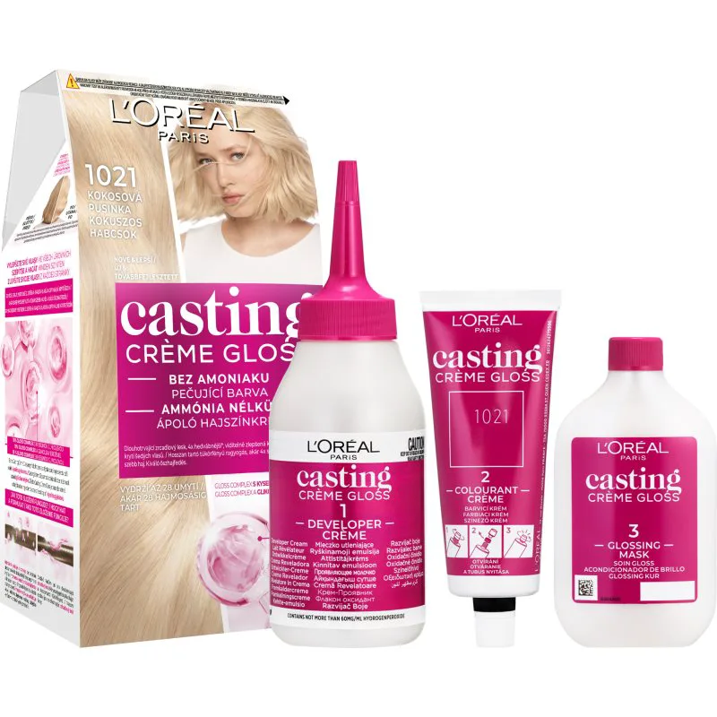 L’Oréal Paris Casting Creme Gloss βαφή μαλλιών απόχρωση 1021 Coconut Kiss 1 τμχ