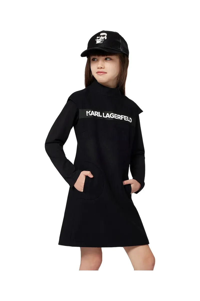 Παιδικό φόρεμα με προσθήκη μαλλιού Karl Lagerfeld