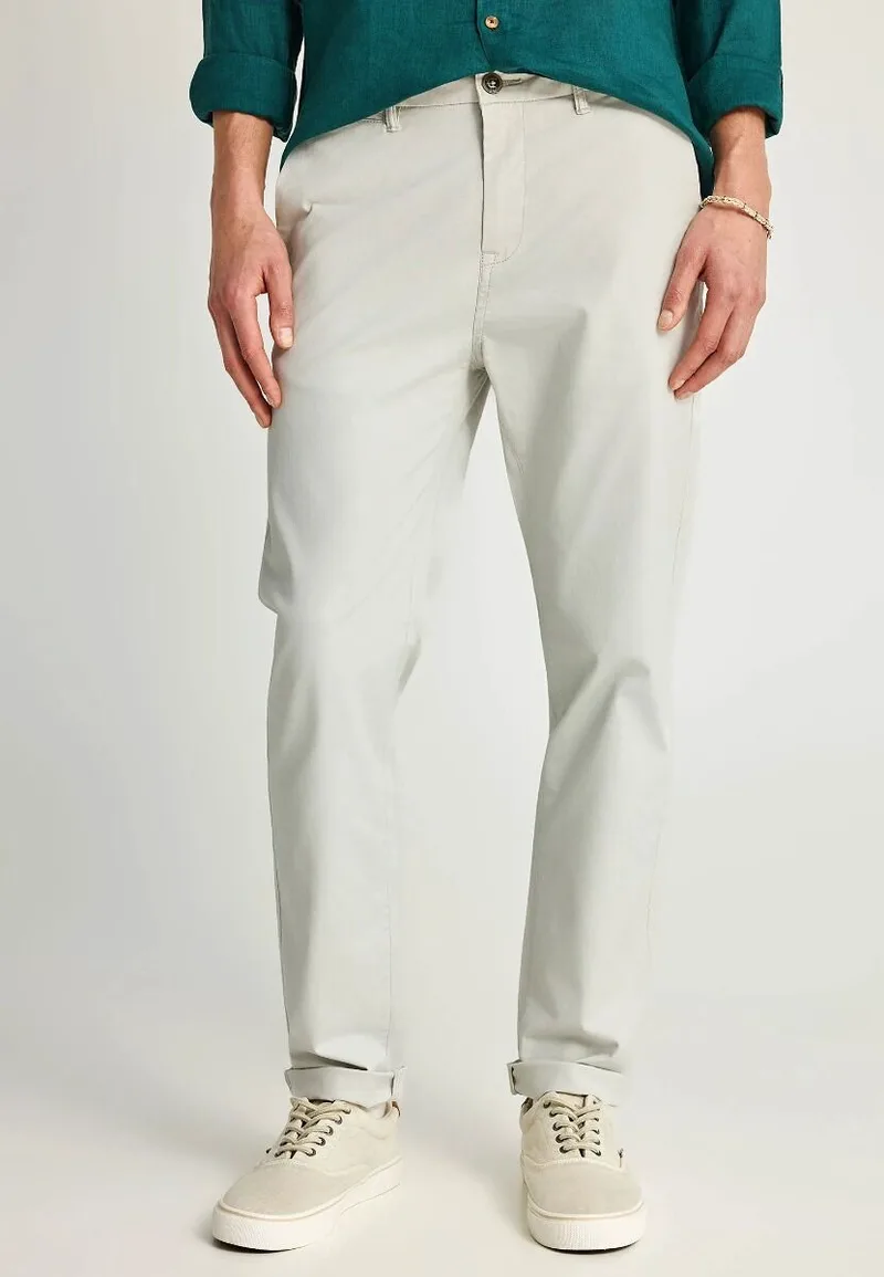 Funky Buddha Ανδρικό chino παντελόνι - The essentials FBM013-001-02 Σπασμένο Λευκό