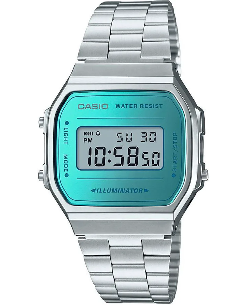 CASIO Vintage Collection - A-168WEM-2EF, Silver case with Stainless Steel Bracelet