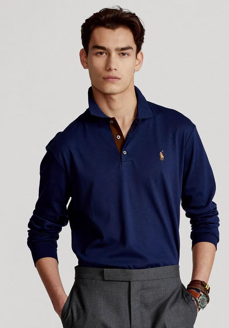 Polo Ralph Lauren Polo Μπλούζα της σειράς Soft Cotton Polo - 710671785 001 French Navy