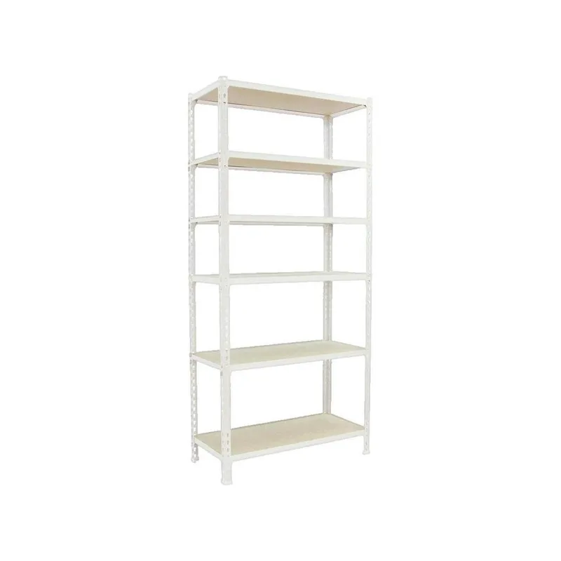 Ράφια τοίχου / εταζέρες simonrack Étagère métal blanc 6 étagères bois