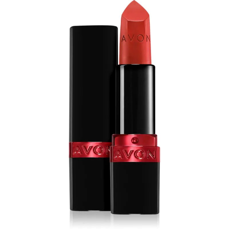 Avon Ultra Matte ματ ενυδατικό κραγιόν απόχρωση Fiercely Reda 3.6 γρ