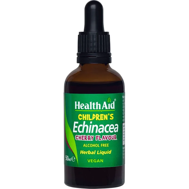 Health Aid Children's Echinacea Συμπλήρωμα Διατροφής Εκχυλίσματος Εχινάκειας σε Πόσιμο Υγρό για Παιδιά για Ενίσχυση του Ανοσοποιητικού με Γεύση Κεράσι 50ml