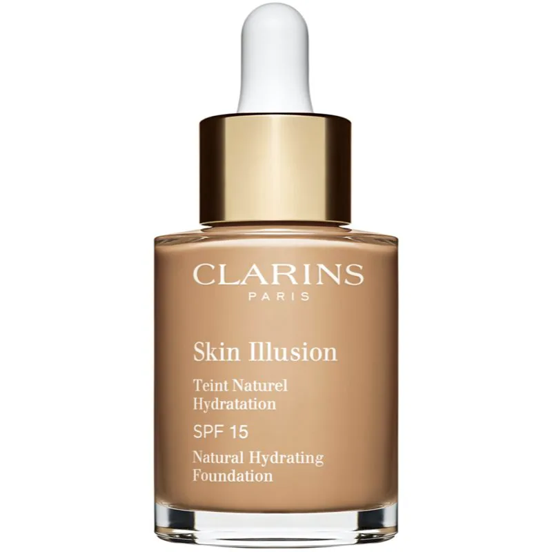 Clarins Skin Illusion Natural Hydrating Foundation λαμπρυντικό ενυδατικό μεικ απ SPF 15 απόχρωση 111N Auburn 30 ml