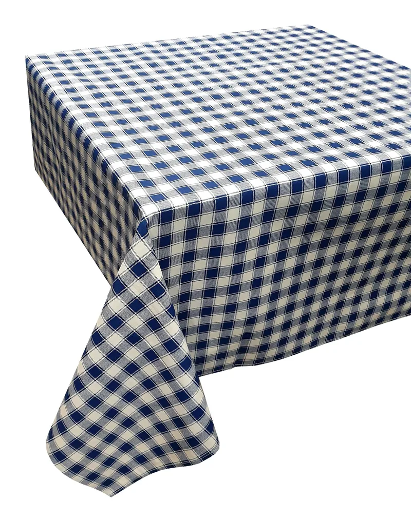 Τραπεζομάντηλο ΚΟΜΒΟΣ Καρό Design-1 Blue 140x180