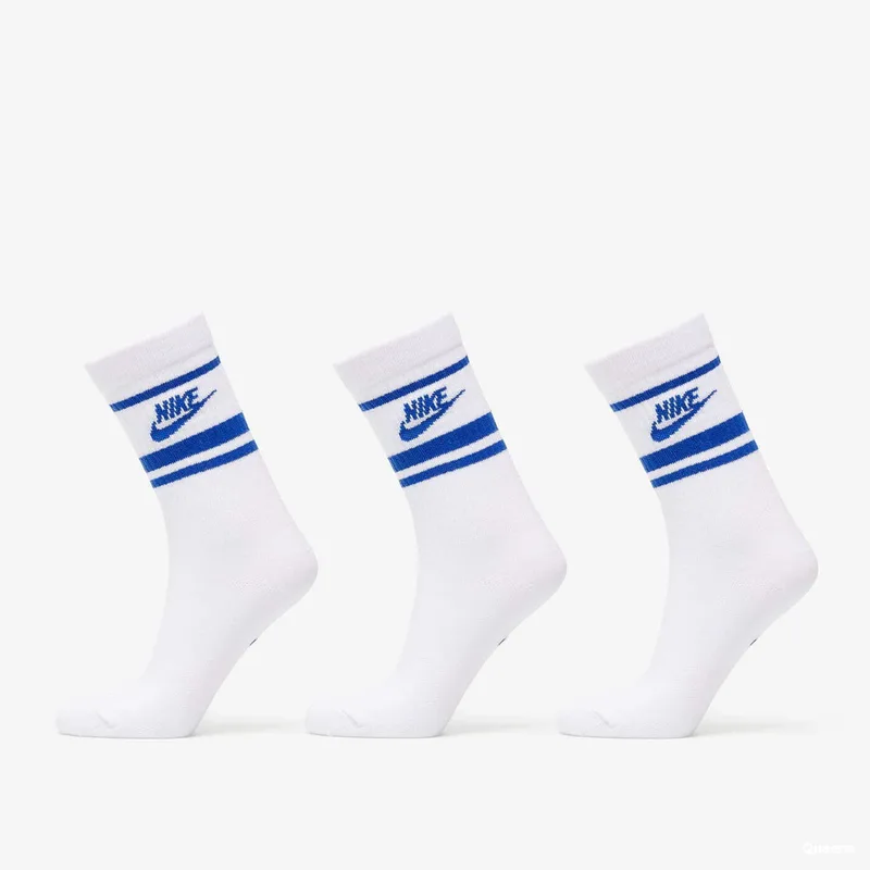 Nike NSW Everyday Essential Crew Socks 3-Pack White/ Blue M