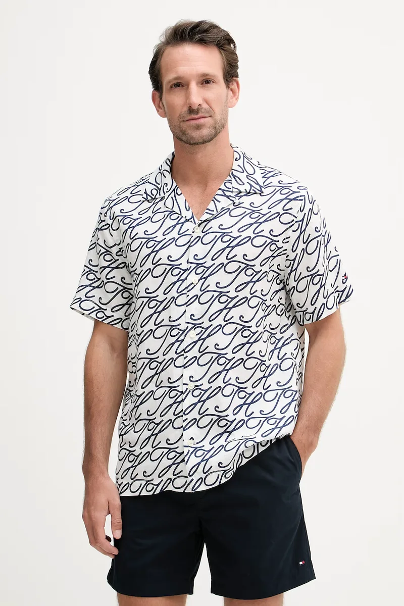 Tommy Hilfiger πουκάμισο ανδρικό με λινό SUMMER