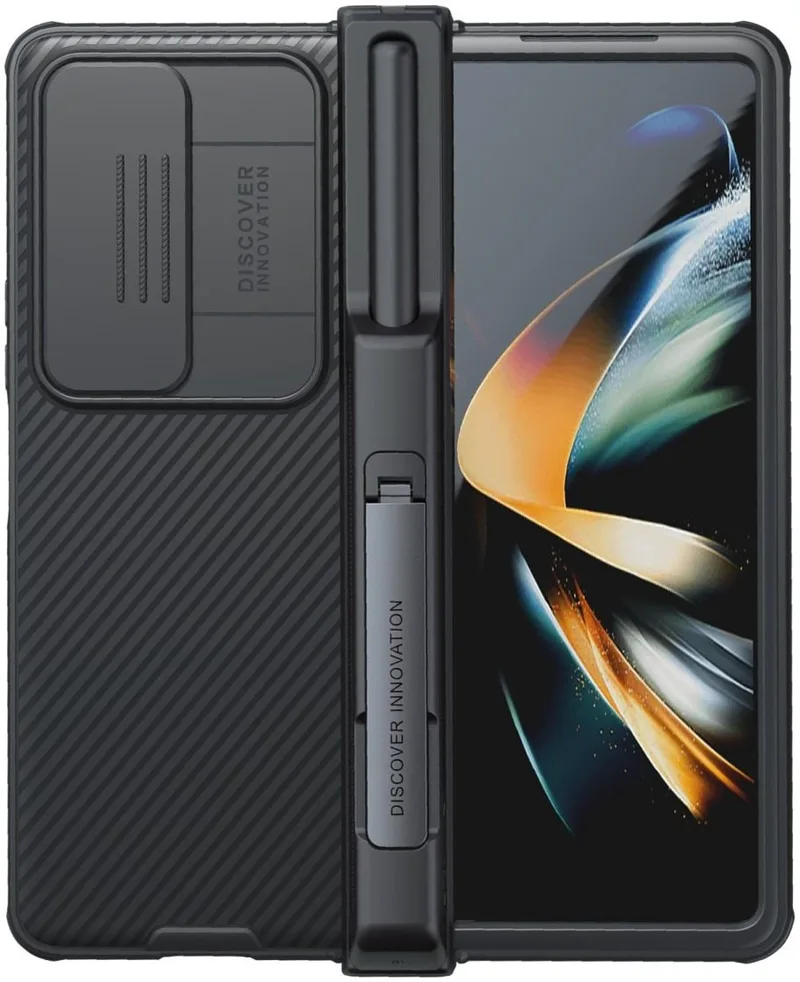 Θήκη Samsung Galaxy Z Fold4 Nillkin CamShield Pro με Κάλυμμα Κάμερας / Υποδοχή S Pen & KickStand - Black (6902048252653)