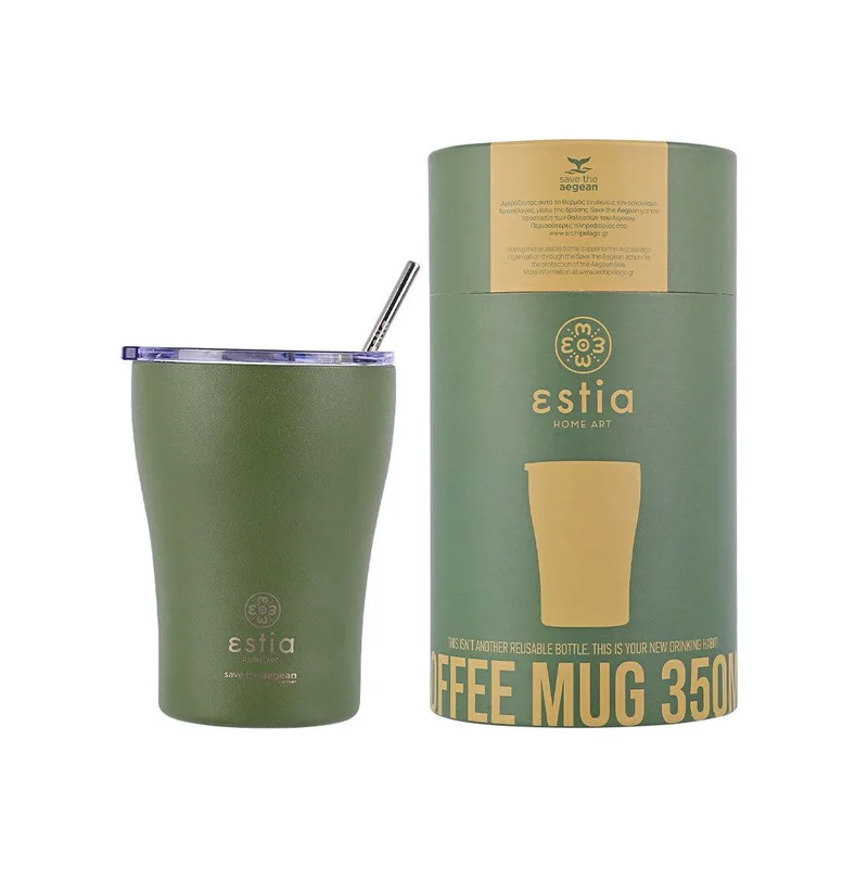 Κούπα θερμός με καλαμάκι 350ml Estia Save the Aegean - Forest Spirit