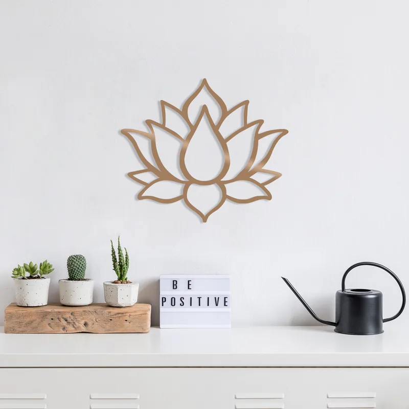 Μεταλλικό Διακοσμητικό Τοίχου Lotus Flower 1 - Copper 891Tnl1621 50x43 cm