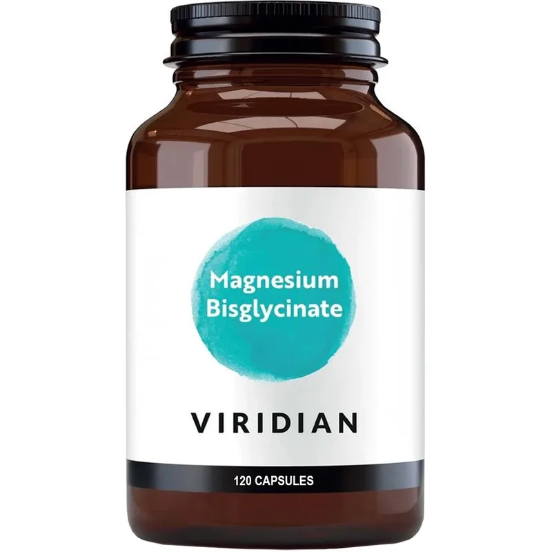 Viridian Magnesium Bisglycinate Συμπλήρωμα Διατροφής Διγλυκινικού Μαγνησίου Ήπιο στο Στομάχι & Εύκολα Απορροφήσιμο για την Καλή Λειτουργία του Νευρικού Συστήματος 120caps
