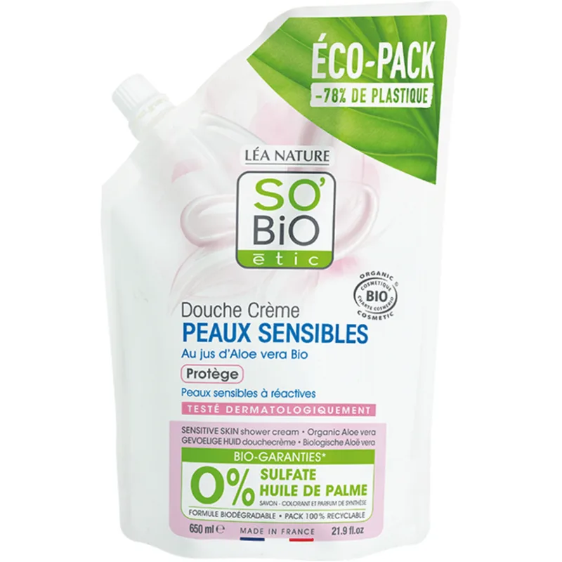 LÉa nature so bio étic Aloe Vera Shower Cream, 650ml Refill