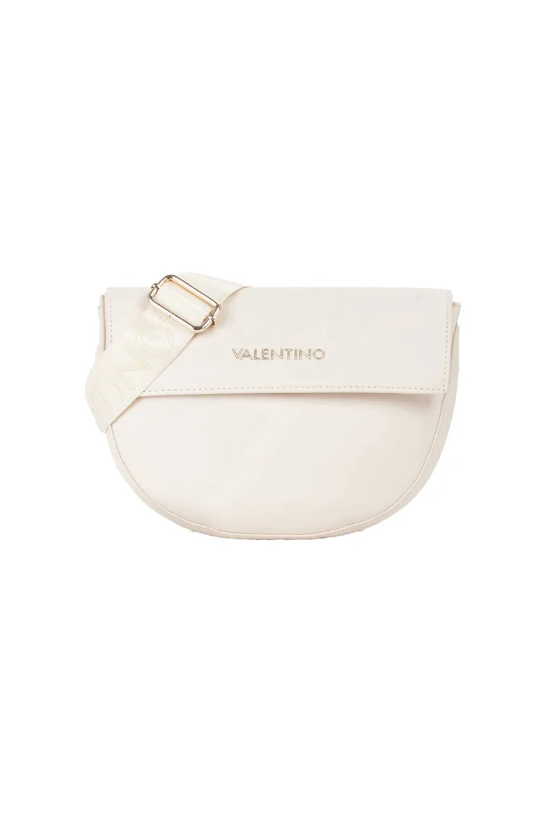Valentino γυναικεία τσάντα ώμου/crossbody με μεταλλικό λογότυπο "Bigs" - 73LVBS3XJ02/BIG Εκρού