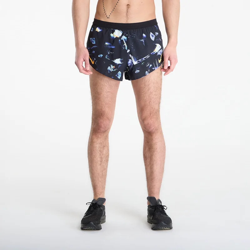 Σορτς Nike AeroSwift Glam Men's Dri-FIT ADV 2" Brief-Lined Running Shorts Black/ Laser Πορτοκαλί M