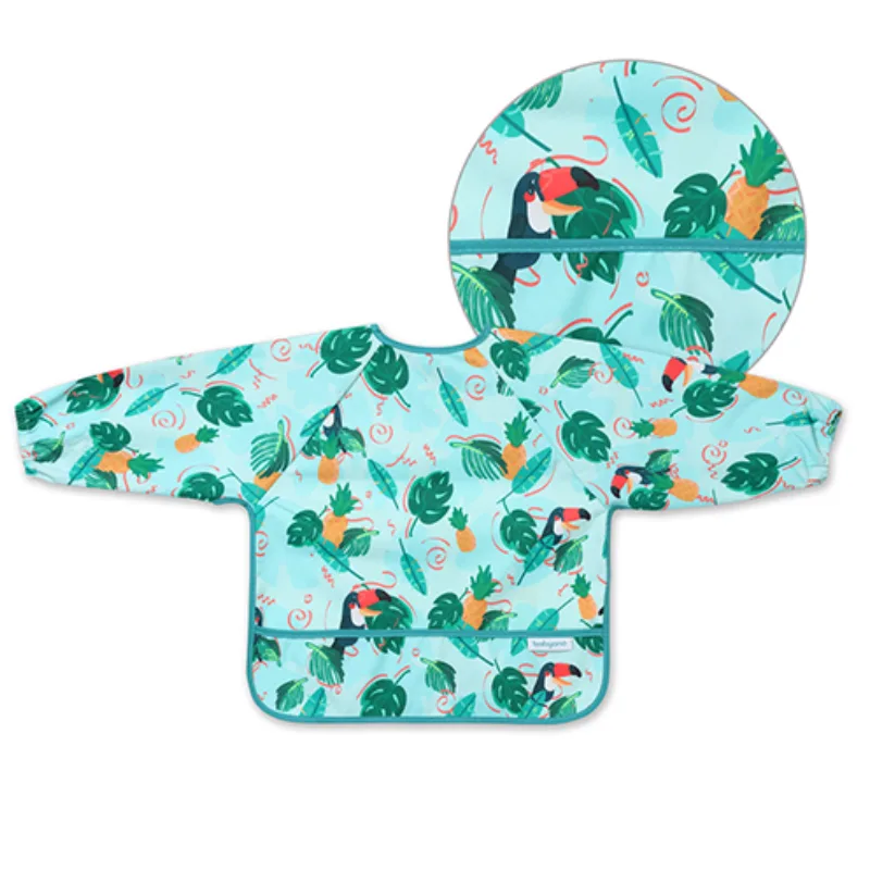 BabyOno: Αδιάβροχη σαλιάρα με μακρύ μανίκι 6m+ - Toucans