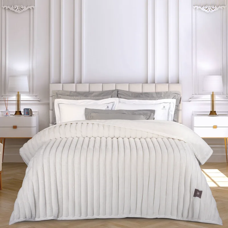Κουβέρτα Γούνινη Υπέρδιπλη Greenwich Polo Club 3477 White 220x240