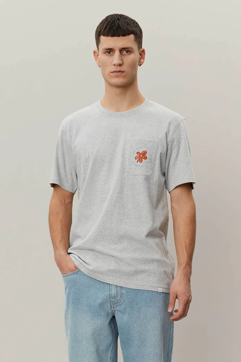 Les Deux ανδρικό T-shirt με print "Duality" - LDM101159 Γκρι
