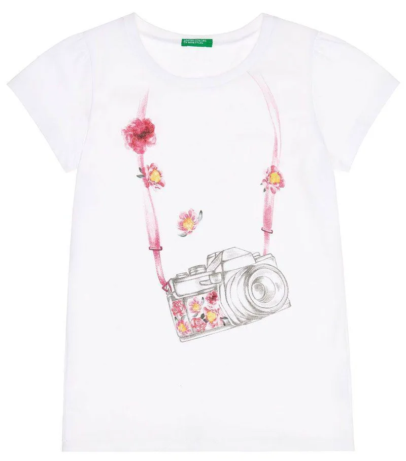 T-SHIRT BENETTON #5 HELLO SUMM G ΛΕΥΚΟ (90 CM )-(2 ΕΤΩΝ )