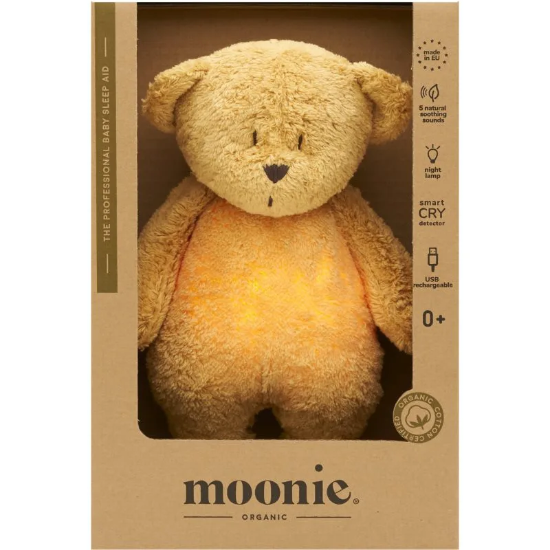 Moonie Bear 2.0 Organic Honey νάνι αγκαλιάς με μελωδία 1 τμχ