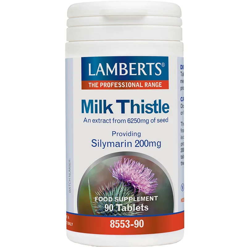 Lamberts Milk Thistle 6250mg Συμπλήρωμα Διατροφής με Εκχύλισμα Γαϊδουράγκαθου για την Προστασία του Ήπατος με Αντιφλεγμονώδεις Ιδιότητες Κατάλληλο για & Αποτοξίνωση 90tabs
