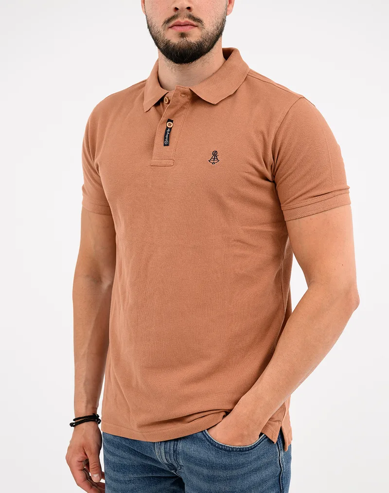 EXPLORER ΜΠΛΟΥΖΑ POLO BASIC 2621102000-LIGHT BROWN Tan