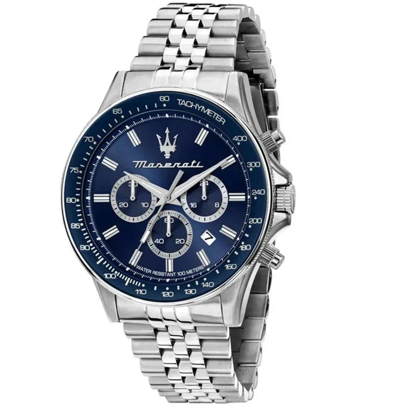 Ανδρικό ρολόι Maserati Sfida Chronograph Silver Stainless Steel Bracelet R8873640025 R8873640025 Ατσάλι