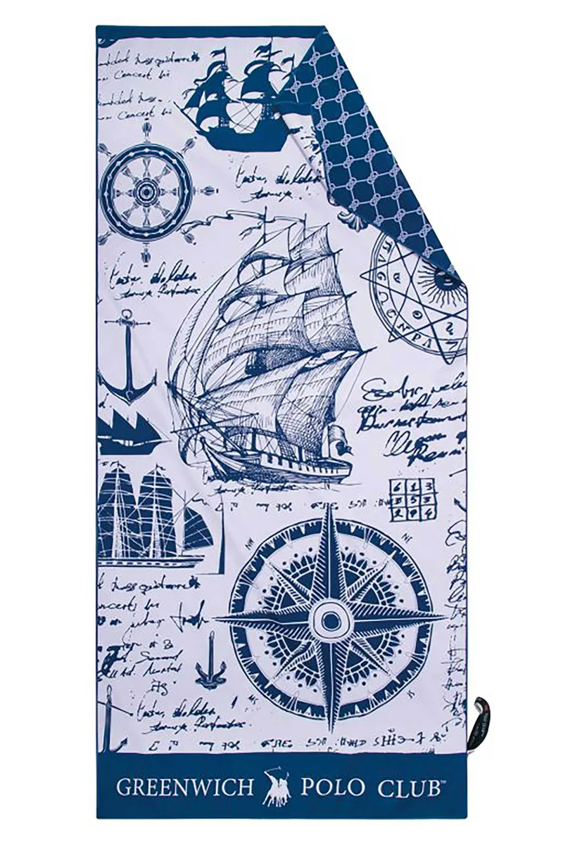 Greenwich Polo Club unisex πετσέτα θαλάσσης 80 x 170 cm "3909" - 267801703909 Μπλε