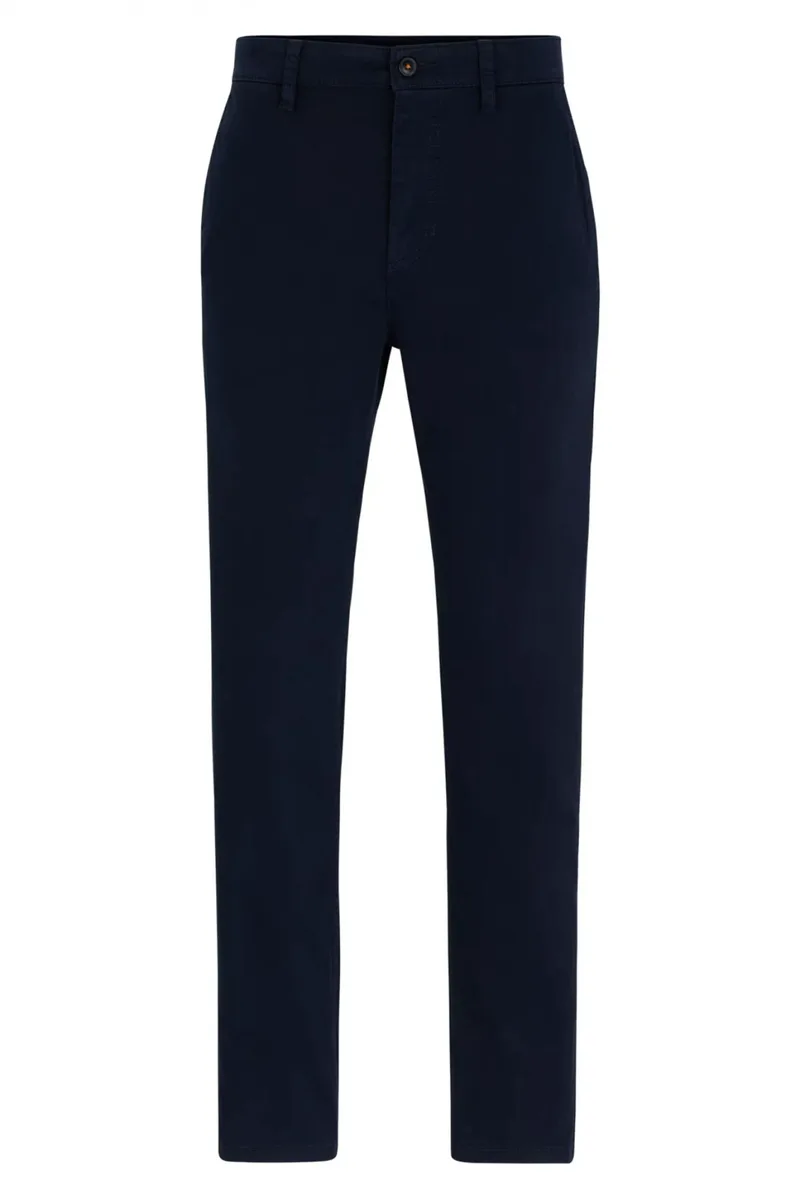 BOSS CASUAL ΠΑΝΤΕΛΟΝΙ CHINO TAPERED FIT ΣΚΟΥΡΟ ΜΠΛΕ