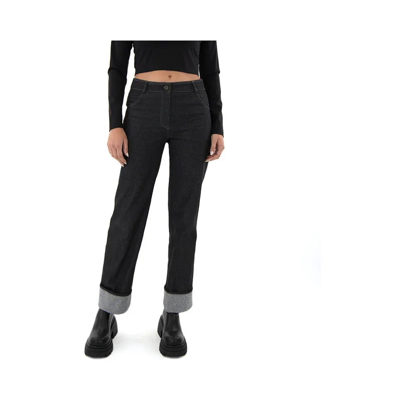 Jeans Access Fashion LOW WAIST STRAIGT FIT JEANS WOMEN