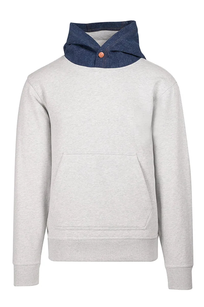 ΑΝΔΡΙΚΟ ΦΟΥΤΕΡ ΜΕ ΚΟΥΚΟΥΛΑ HOODY WEDENIM KANONIKH ΓΡΑΜΜΗ ΑΝΟΙΧΤΟ ΓΚΡΙ
