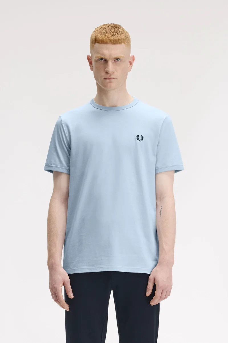 Fred Perry Ανδρική Μπλούζα Ringer T-Shirt M3519-146 Σιέλ